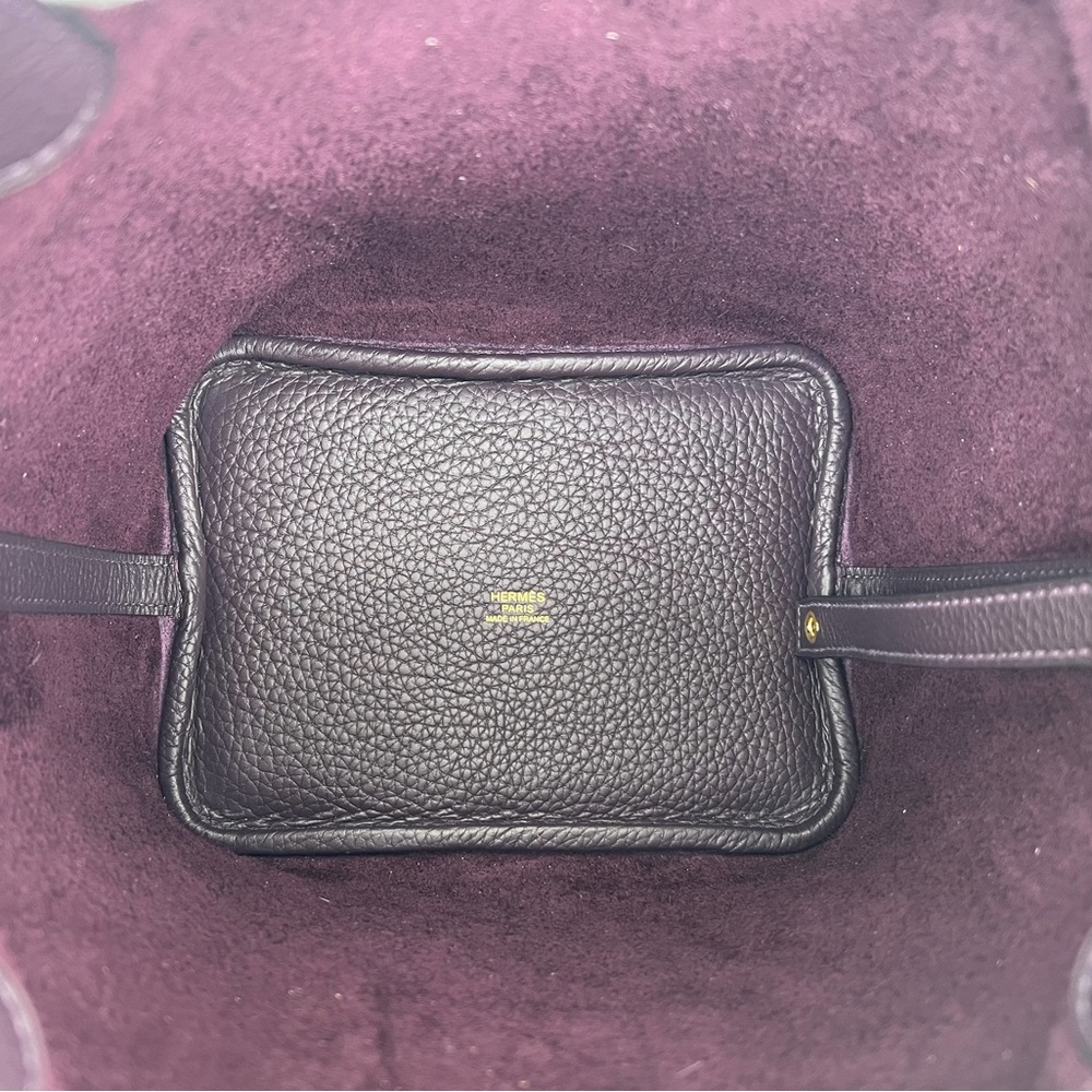 Hermes Plum Leather Picotin Tote with Gold Hardware - Picture 7 of 14